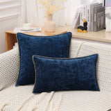 Olanly Chenille Cushion Cover 40x40cm Soft Luxury  Clean Vanilla Store
