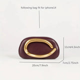Gold Closure Box Clutch Bag for Women Evening Party