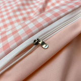 Nordic Plaid Wash Cotton Bedding Set, 4 Pcs