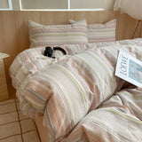 Nordic Sling Cotton Pink Stripes Duvet Cover 150x200