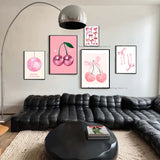 Trendy Watercolor Pink Bows Poster Art Decor  Clean Vanilla Store