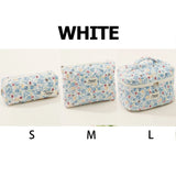 Cute Quilted Cotton Makeup Bag for Women  Clean Vanilla Store