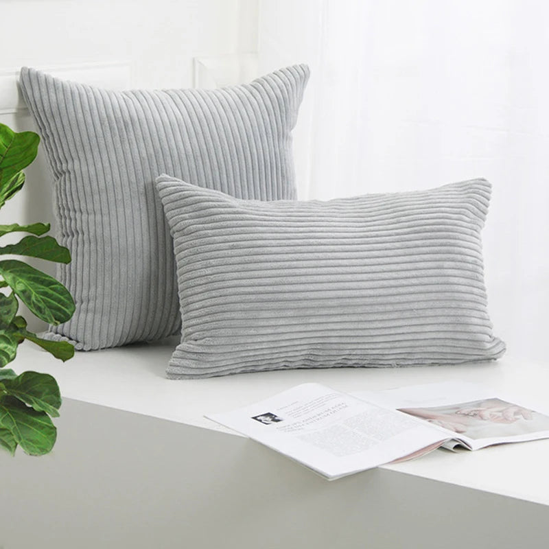 Corduroy Striped Cushion Cover 30x50cm Soft Case