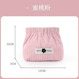 Corduroy Elastic Storage Bag for Women - Large Capacity