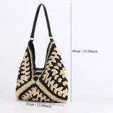 Large Capacity Women Straw Tote Bag Summer Beach