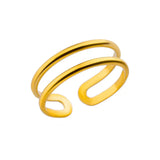 Minimalist Stainless Steel Geometric Rings for Women