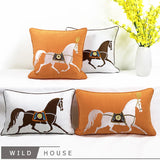 Luxury Horse Embroidery Cushion Cover Set of 2