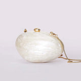 Acrylic Clutch Egg Purse with Chain for Women