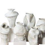 Retro Handmade Ceramic Flower Vase White Modern Minimalist Sle