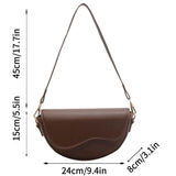 Small Leather Saddle Armpit Bags for Women Summer