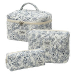 Cute Quilted Cotton Makeup Bag for Women  Clean Vanilla Store