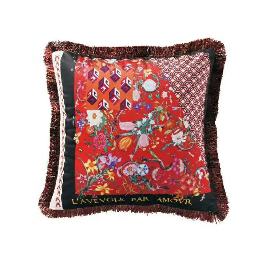 Luxury Tiger Printing Velvet Pillowcase 45x45cm