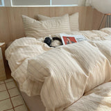 Korean Cotton Pink Stripes Duvet Cover 150x200 Size