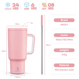 Meoky 40oz Tumbler with Straw, Insulated Car Mug