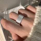 VENTFILLE 925 Sterling Silver Water Droplets Cross Ring