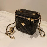 Camellia Small Shoulder Bag with Chain Strap