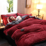 Winter Warm 3pcs Duvet Cover Set, Flano Fleece