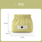 Corduroy Elastic Storage Bag for Women - Large Capacity