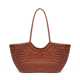 Genuine Leather Hand-Woven Vintage Tote Bag