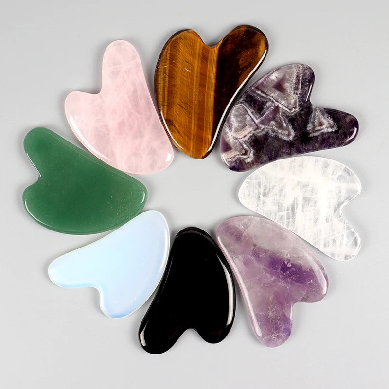 Heart Guasha Rose Quartz Massage Tool for Skin