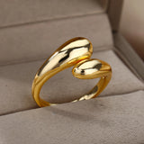 Gold Color Stainless Steel Rings for Women Men