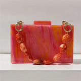 Wedding Acrylic Box Clutch Purse for Evening Events
