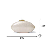 Luxury Ivory Pearl Egg Shape Clutch Bag for Parties