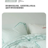 Mint Manbo Rolled Edge Washed Cotton Bed Set