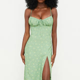 Elegant Floral Bodycon Dress for Summer Vacation