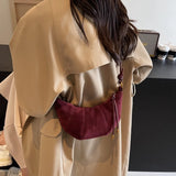 LEFTSIDE 2024 Retro Splicing Leather Shoulder Bag