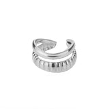 Classic Twist Chain Open Rings for Women Zircon
