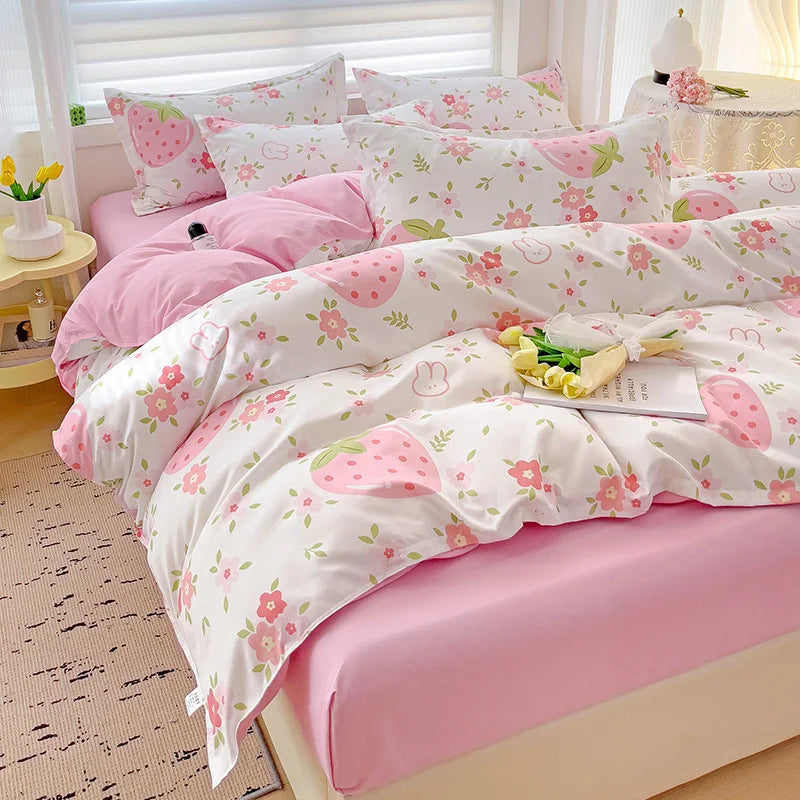 Fresh Style 100% Cotton Bedding Set 4pcs