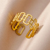 Gold Color Stainless Steel Rings for Women Men