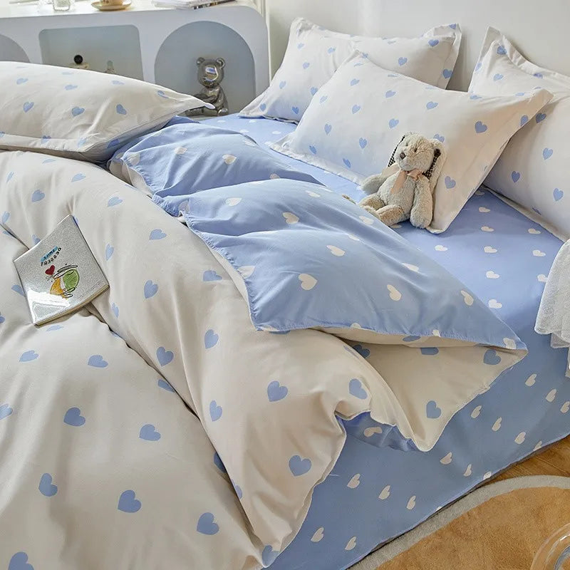 Korean Style Bedding Set for Kids and Adults - 3pcs