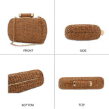 Straw Clutch Purse for Women Summer Beach Bag
