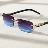 Trendy Frameless Rectangular Sunglasses - 1/2 PCS