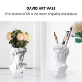 Greek Statue of David Resin Vase for Flowers