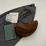Faux Suede Hobo Shoulder Bag for Women 2025 Fashion
