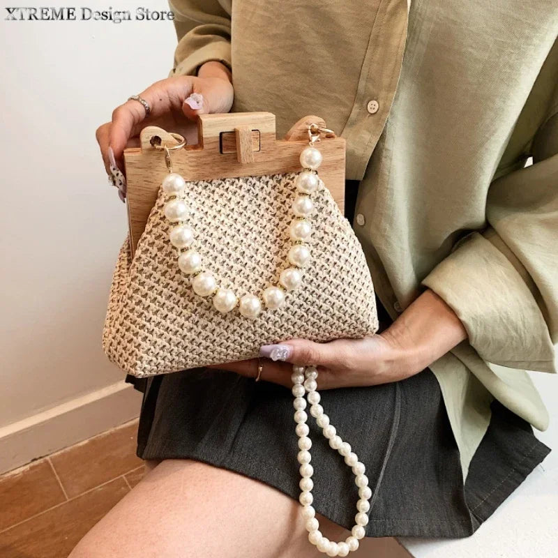 Fashion Weave Straw Shoulder Bag for Women