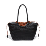 Genuine Leather Hand-Woven Vintage Tote Bag