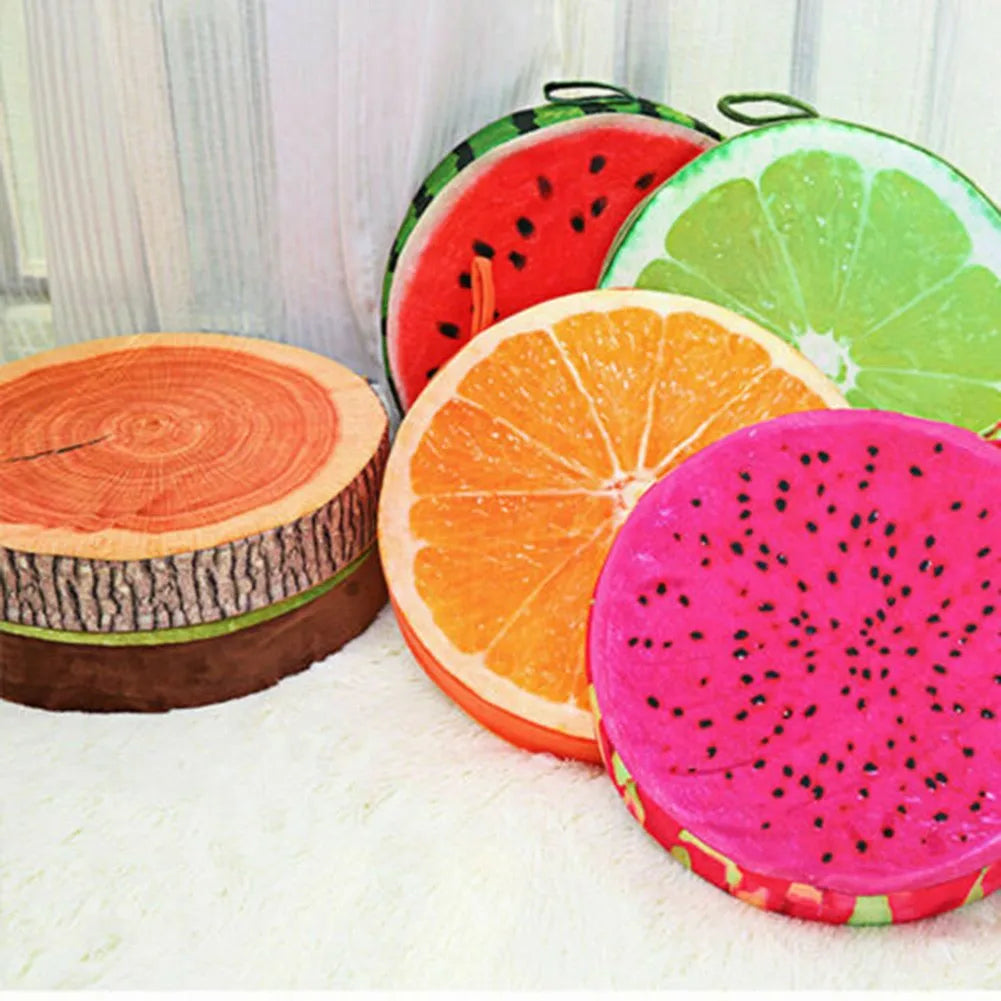 Cushion Garden Chair Cover Fruit Shape Round Design