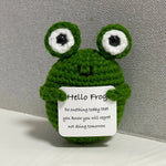 Funny Crochet Shark Doll with Card Handmade Gift  Clean Vanilla Store