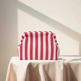 Striped Ruched Cloud Purse Summer Beach Clutch Bag