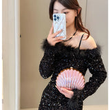 2024 Women Acrylic Shell Evening Clutch Bag