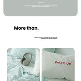Mint Manbo Rolled Edge Washed Cotton Bed Set