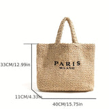 Casual Large Capacity Straw Tote Bag for Women