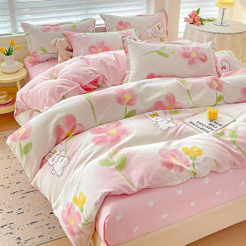 Fresh Style 100% Cotton Bedding Set 4pcs