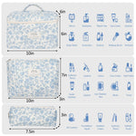 Cute Quilted Cotton Makeup Bag for Women  Clean Vanilla Store
