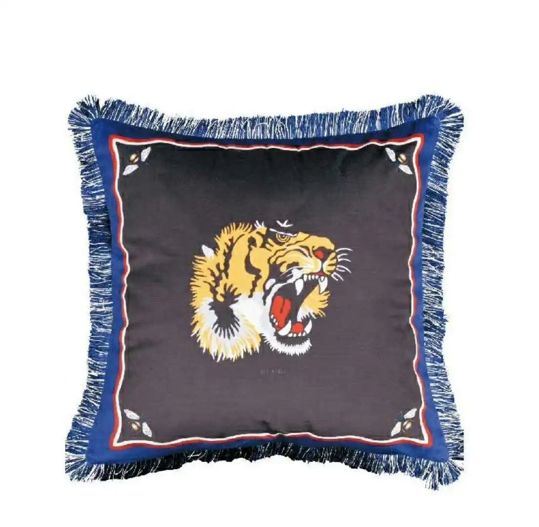 Luxury Tiger Printing Velvet Pillowcase 45x45cm