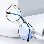 Metal Round Anti Blue Light Glasses Classic Style  Clean Vanilla Store